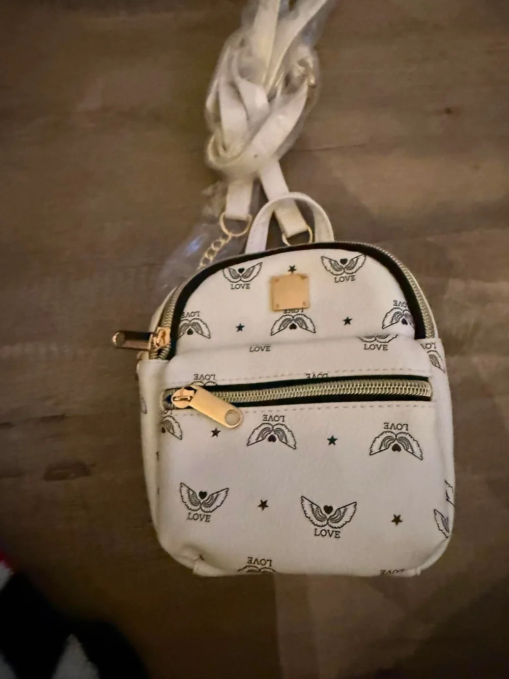 Love Angel Wings Small Mini Backpack White Claire’s NEW Girls Womens $40 MSRP